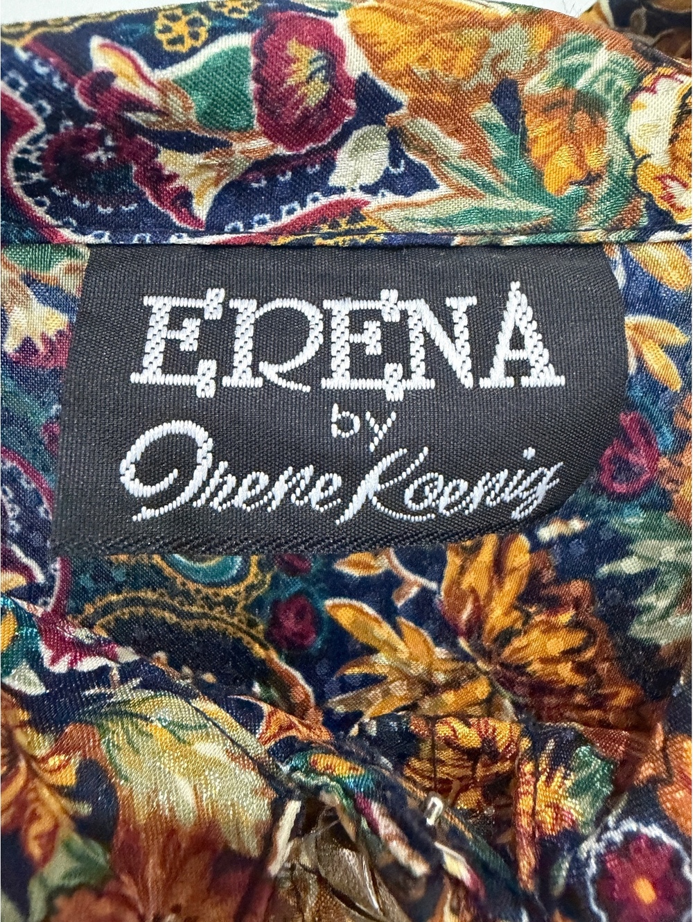 ERENA by Irene Koenig Floral Print Button-Up Blouse Size 16 - Picture 4 of 8